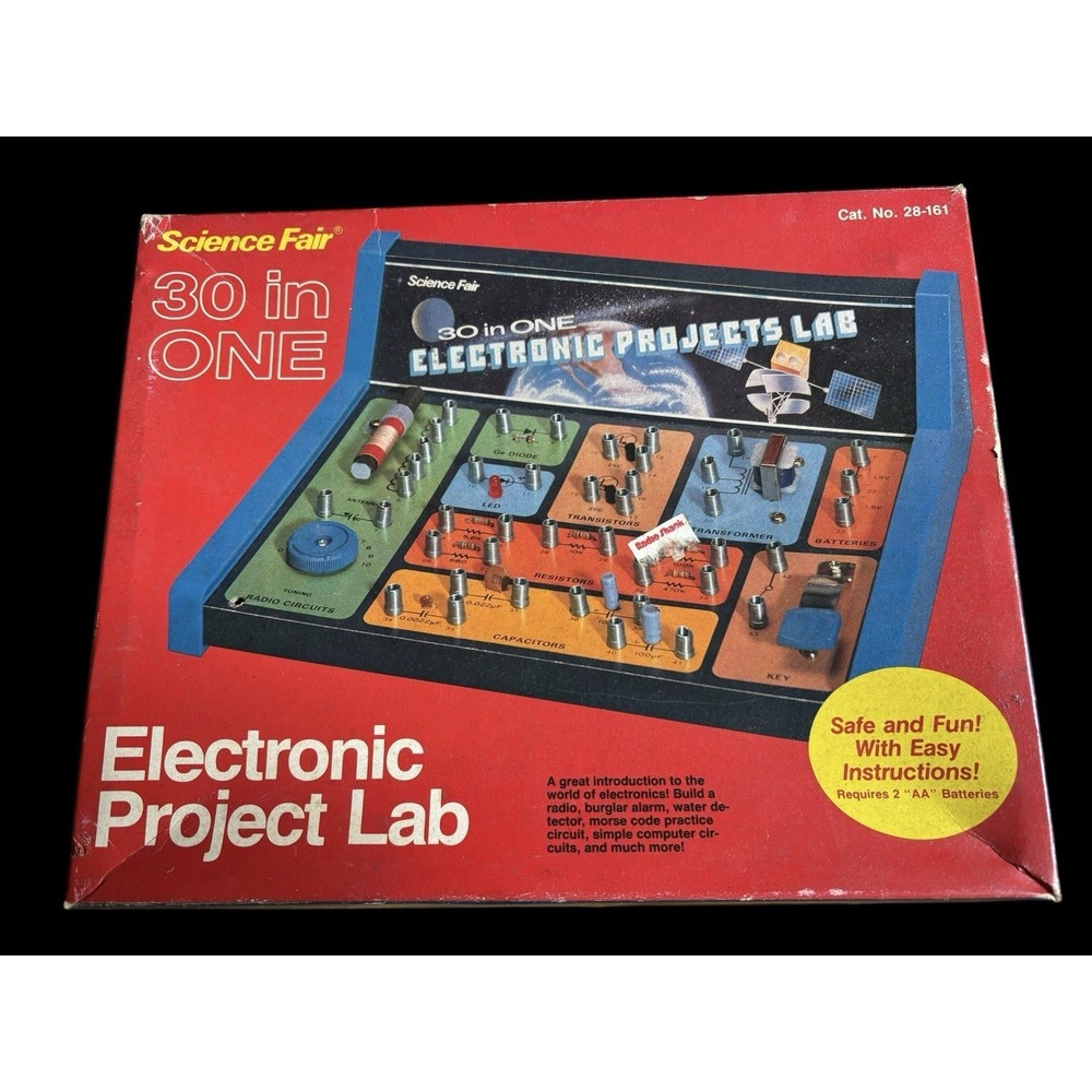 Radio Shack Science Fair 30 In One Electronic Project Lab Cat. No. 28-161